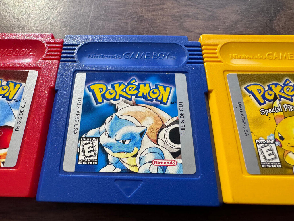 Pokemon Red Yellow Blue Nintendo GameBoy with New Batteries T8329