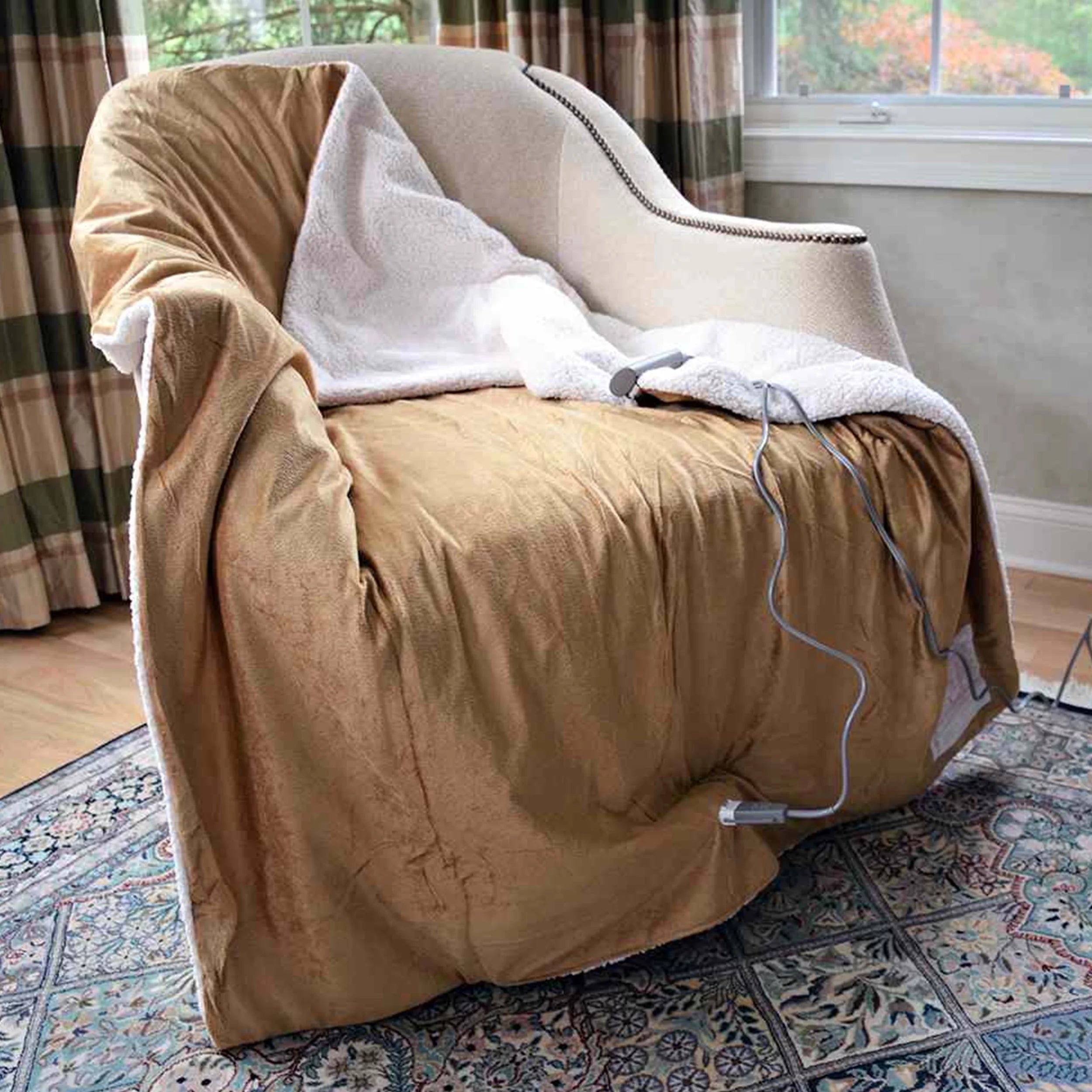 Electric Heated Throw with Push Button Control M74653