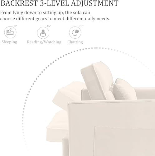 Black Velvet 3 in 1 Sleeper Sofa Couch Bed with Storage Pockets J331