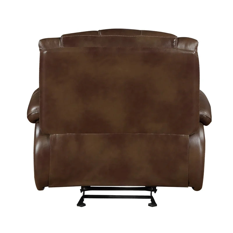 Brown Leather Match Glider Reclining Chair M206