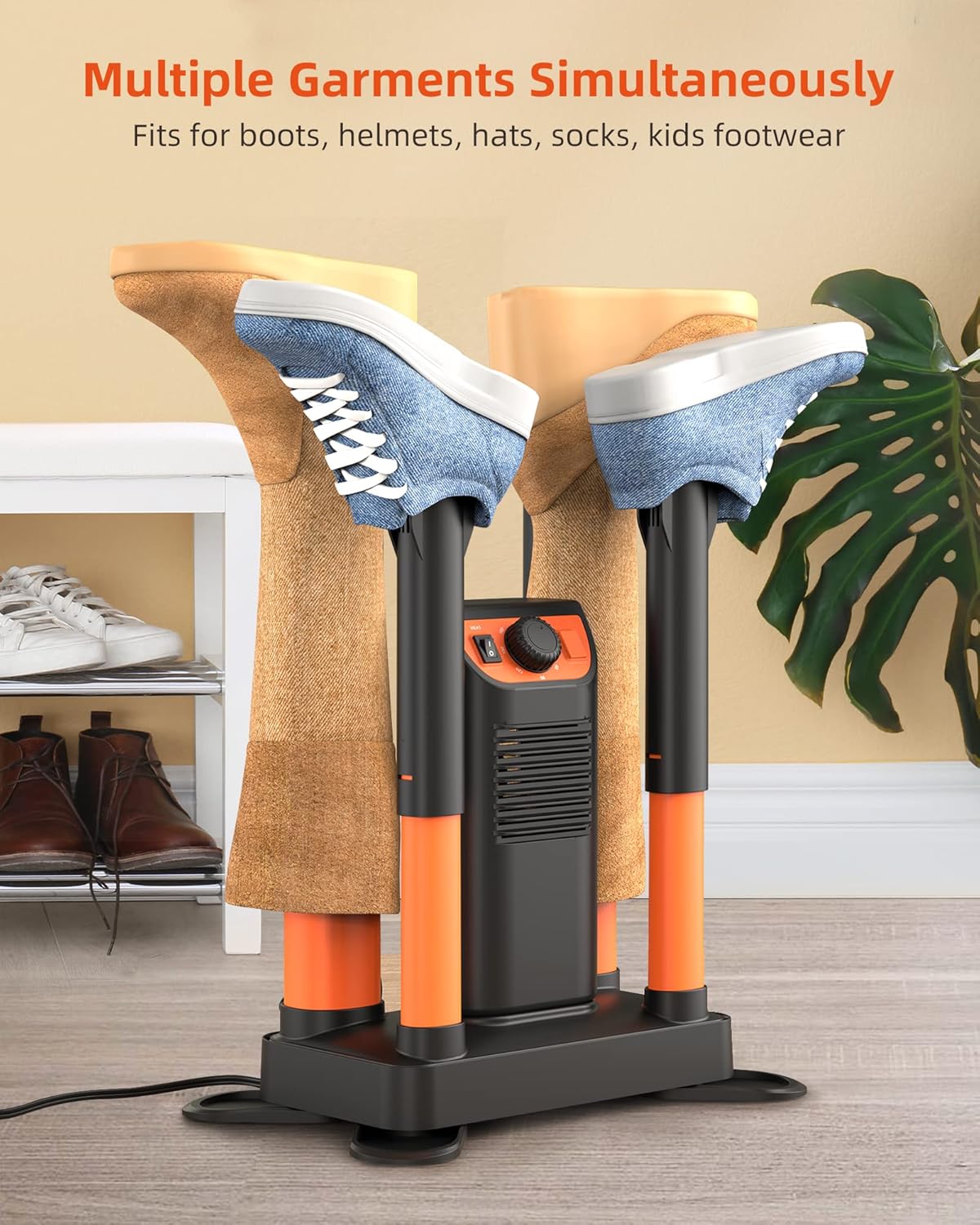 Boot Dryer Shoe Dryer with Heat Blower, Adjustable Tubes & Timer M119