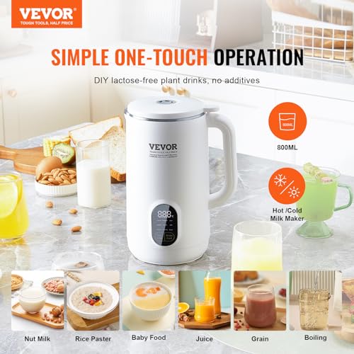 Nut Milk Maker, 800ml/27oz, Automatic Soy Milk Maker with LCD Screen B8866