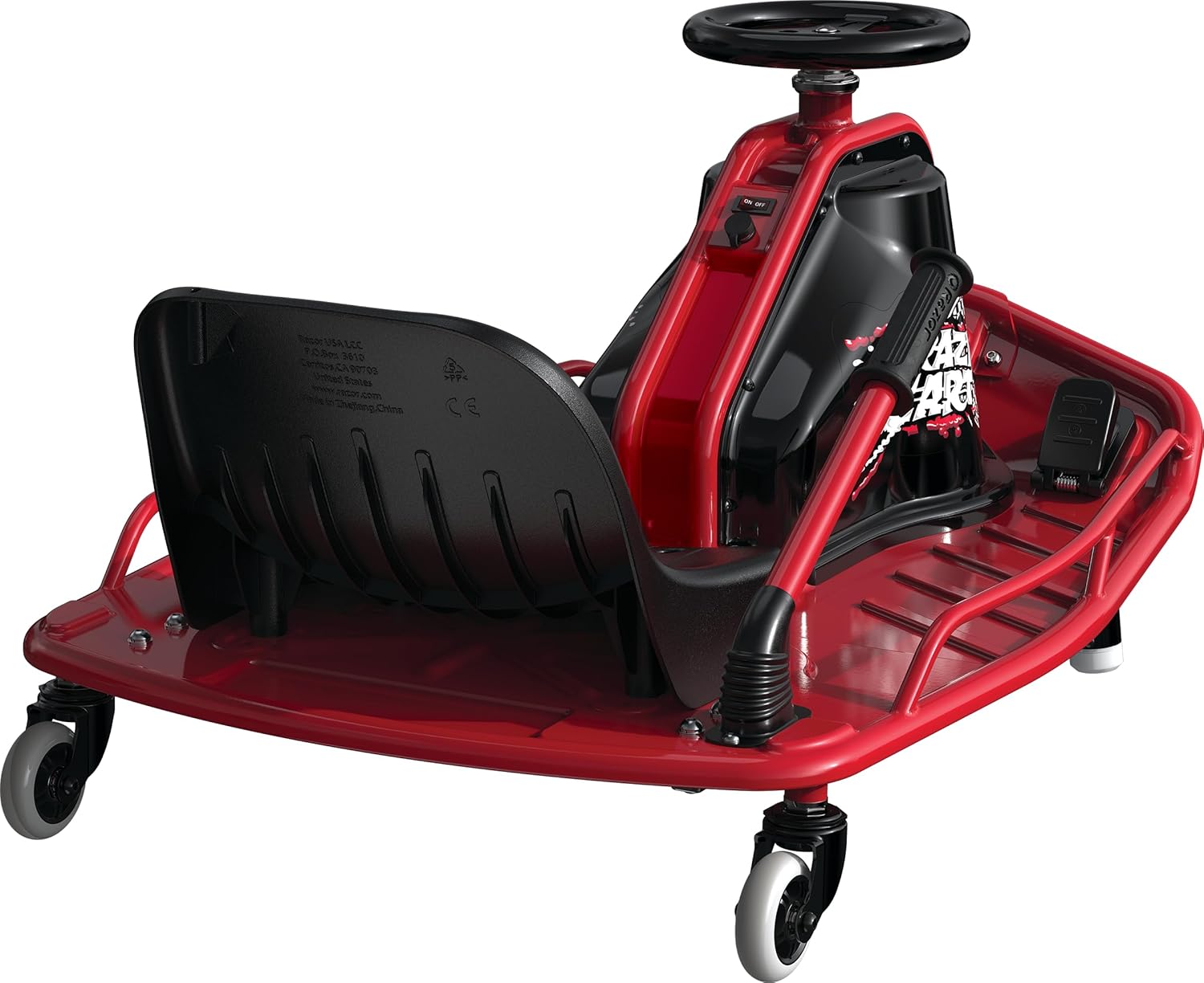24V Electric Drifting Go Kart, Black/Red C7957