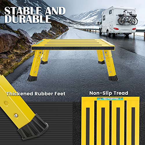 3-Level Adjustable Height Aluminum Folding RV Step M2683