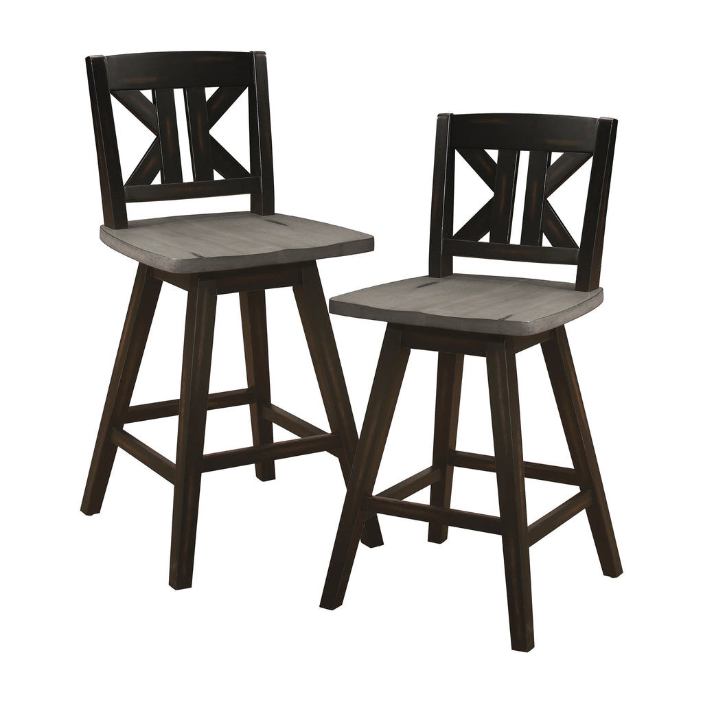 Black Sand-Through Swivel Counter Stool L752