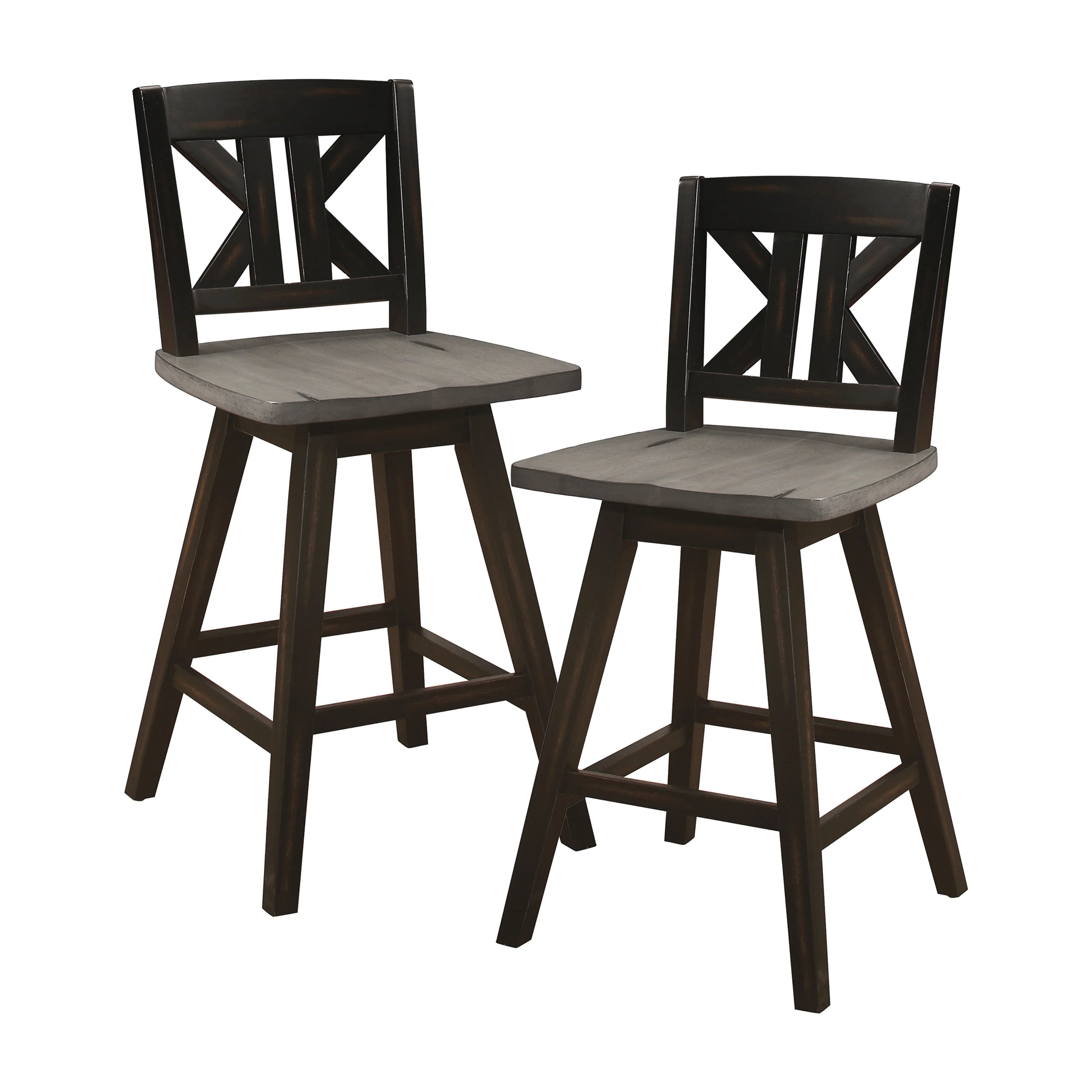 Black Sand-Through Swivel Counter Stool L752
