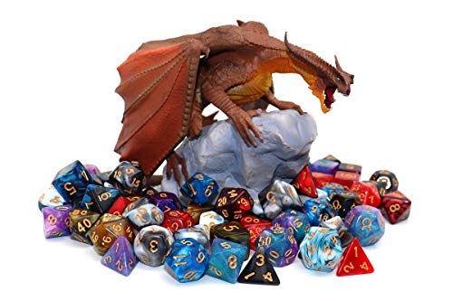 Teal White 7-Die RPG Dice Set L98170