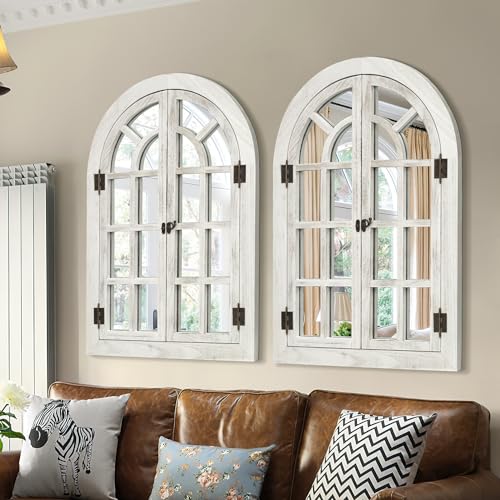 Arched Wall Mirror Wood Frame W44527