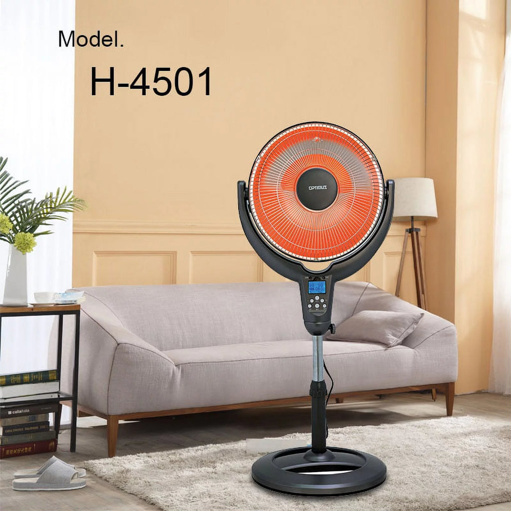 14" Adjustable Oscillating Pedestal Heater with Remote Control I77847