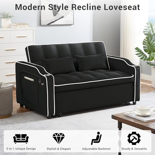 Pink 3 in 1 Convertible Sofa Bed with Storage F37948