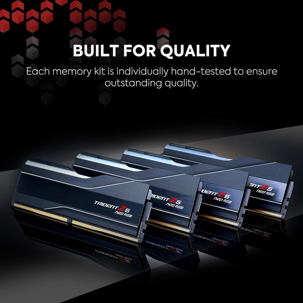 32GB (2x16GB) DDR5 RAM 6000MT/s CL36-36-36-96 Matte Black Desktop Computer Memory H1975