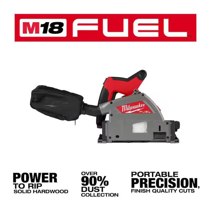 M18 FUEL 18V Cordless Brushless 6-1/2 in. Plunge Cut Track Saw with Track Saw Guide Rail O999