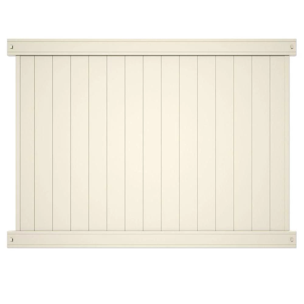 Tan Vinyl Privacy Fence Panel T67078