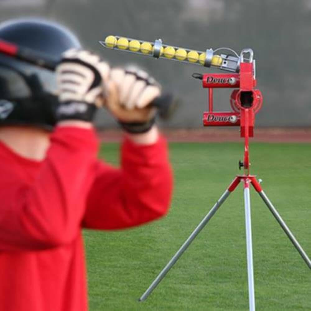 Two Wheel Baseball Pitching Machine with Automatic Ballfeeder P579858