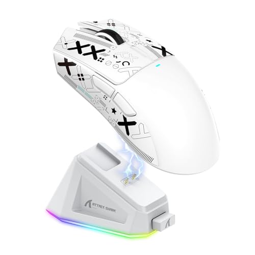 59g Superlight Wireless Gaming Mouse with Grip Tape, RGB Charging Dock, 22000 DPI, 5 Programmable Buttons (Black) Y6220