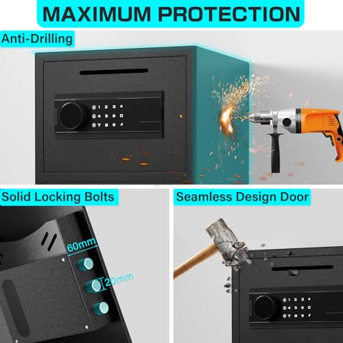 2.6 Cub Fireproof Drop Safe with Digital Touch Screen Keypad L4915