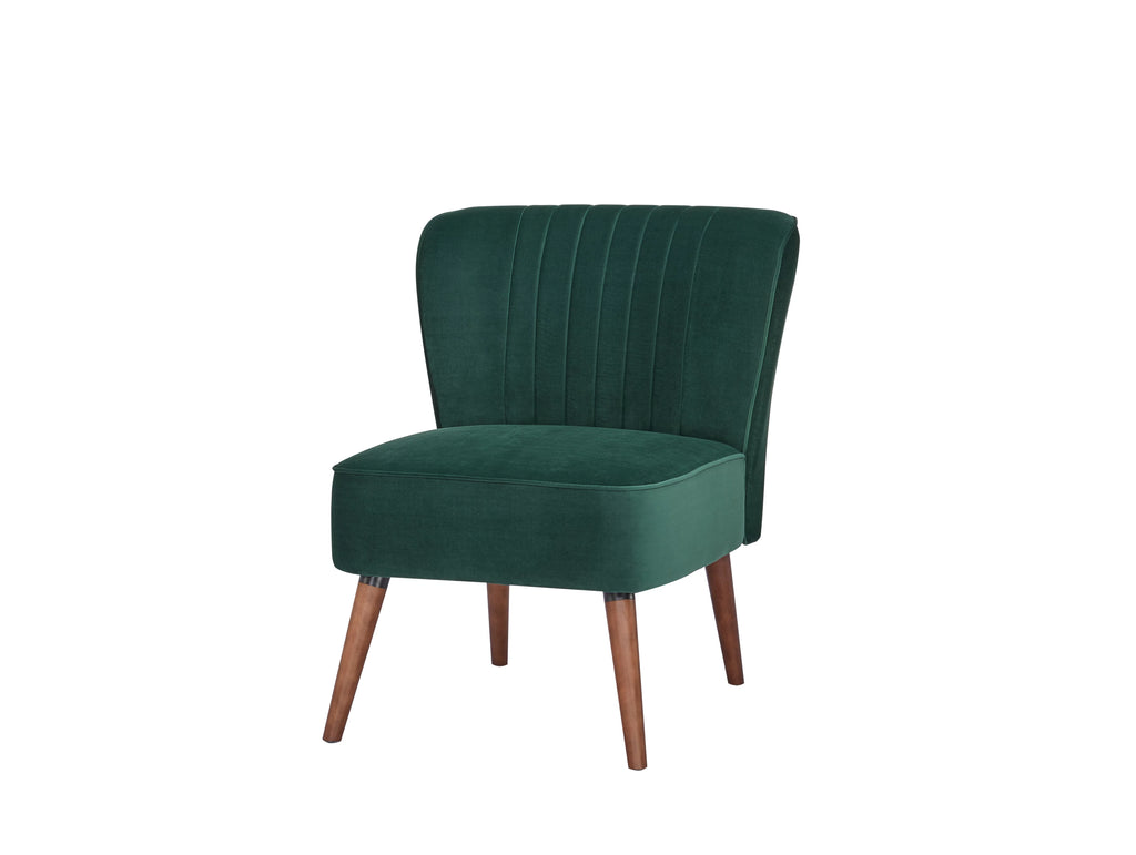 Green Velvet Armless Chair Q6490