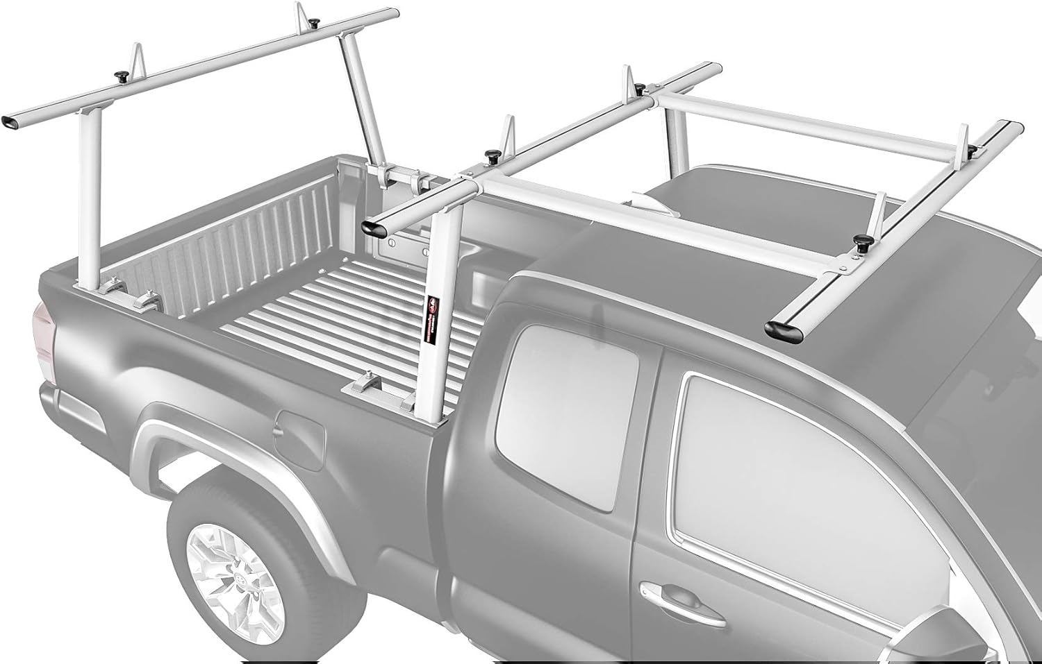 Aluminum Pickup Truck Ladder Rack with Cantilever Extension Sandy Black T742295