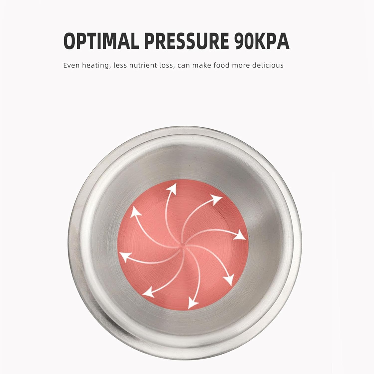 Compact Pressure Cooker with Double Caliper Locking Lid I866