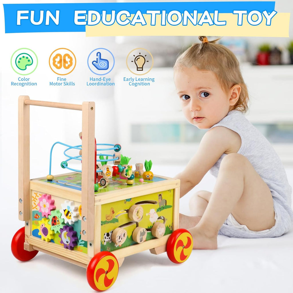 Wooden Activity Cube 7-in-1 Montessori Educational Toy A325
