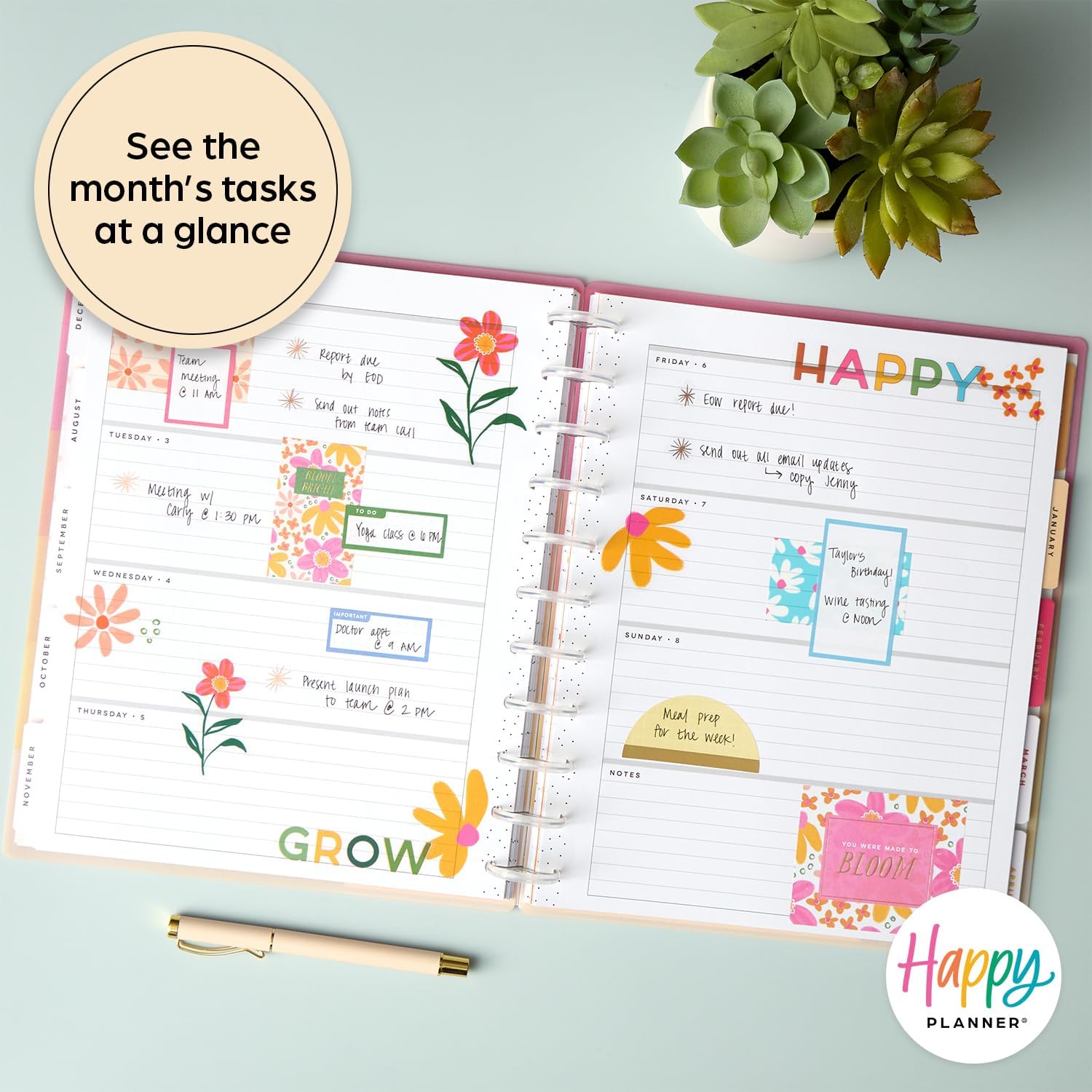 12-Month Academic Planner, July 2024–June 2025, Big Size, 72 Pages, 8 1/2" x 11" A475594