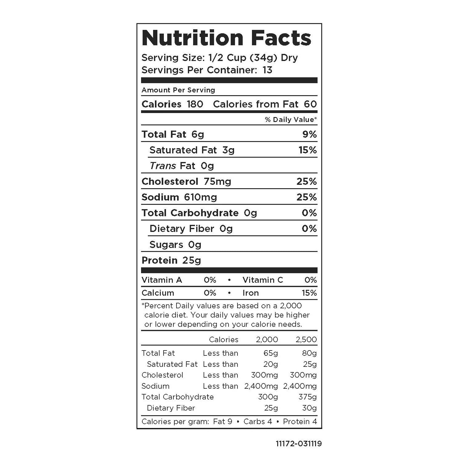 Freeze-Dried Beef Chunks No. 10 Can, 16 oz Q99602