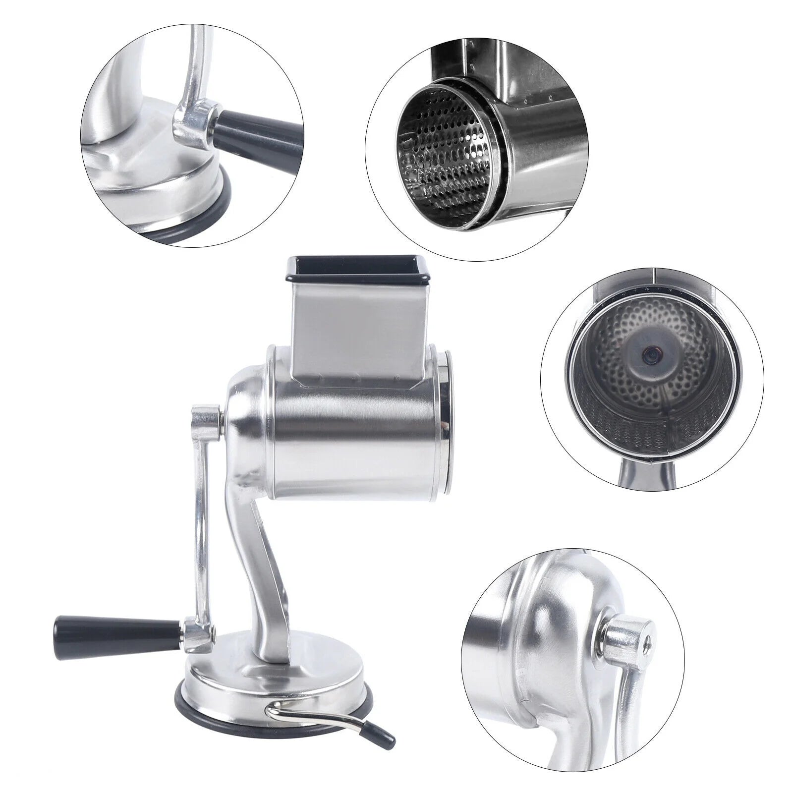 Stainless Steel Rotary Drum Grater with 5 Blades C35287