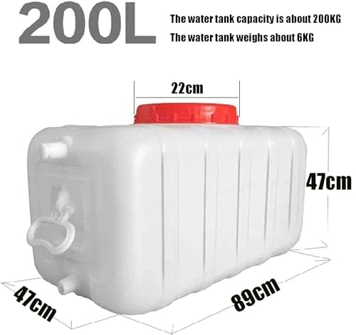 White Food-Grade Plastic Water Tank with Faucet 200L P477322