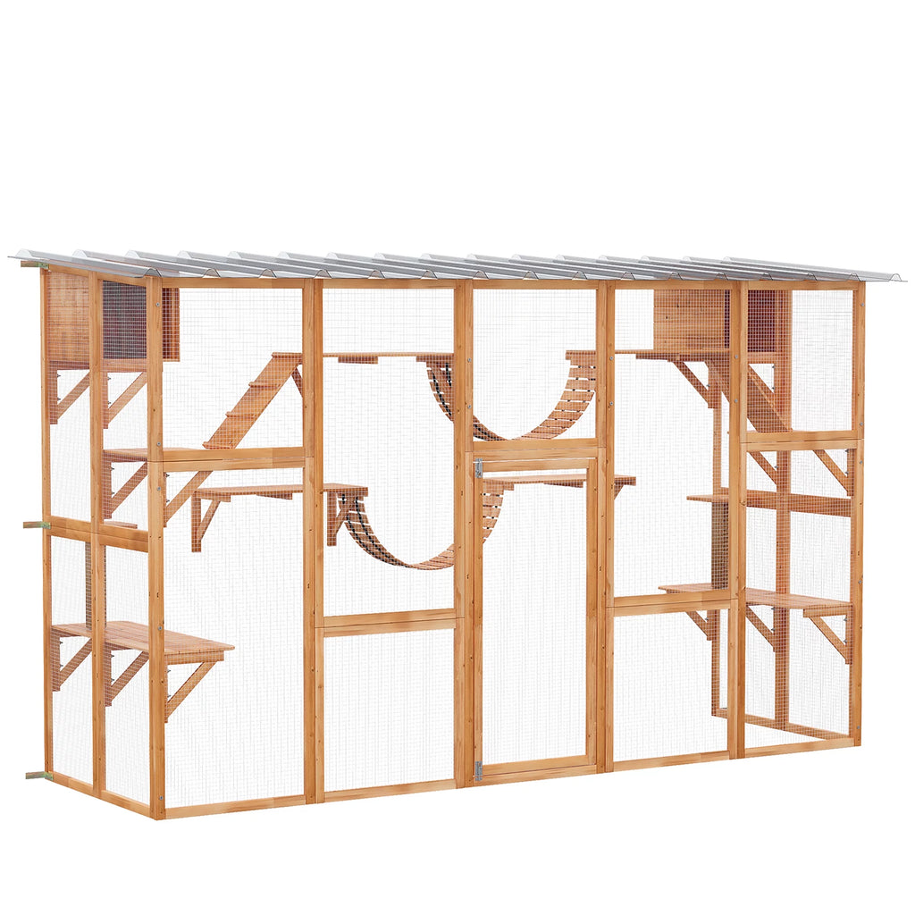 Outdoor Wooden Cat Enclosure G1362
