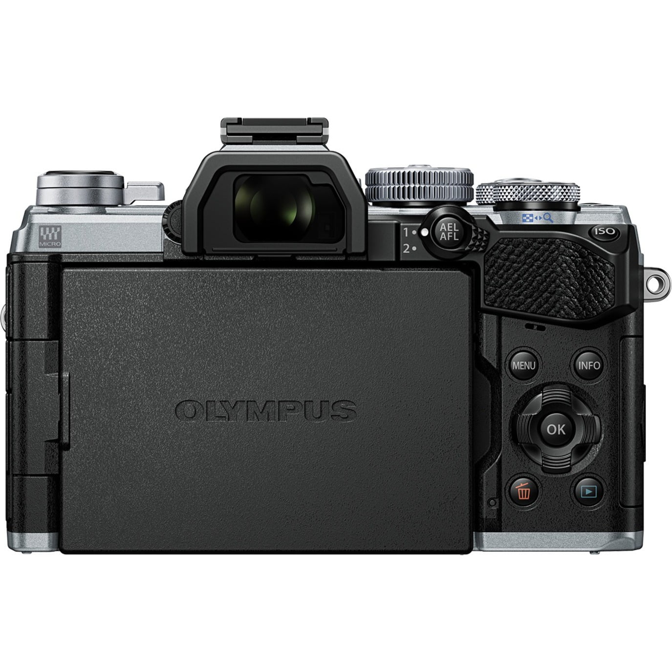 Silver Mirrorless Camera with Lens P14178