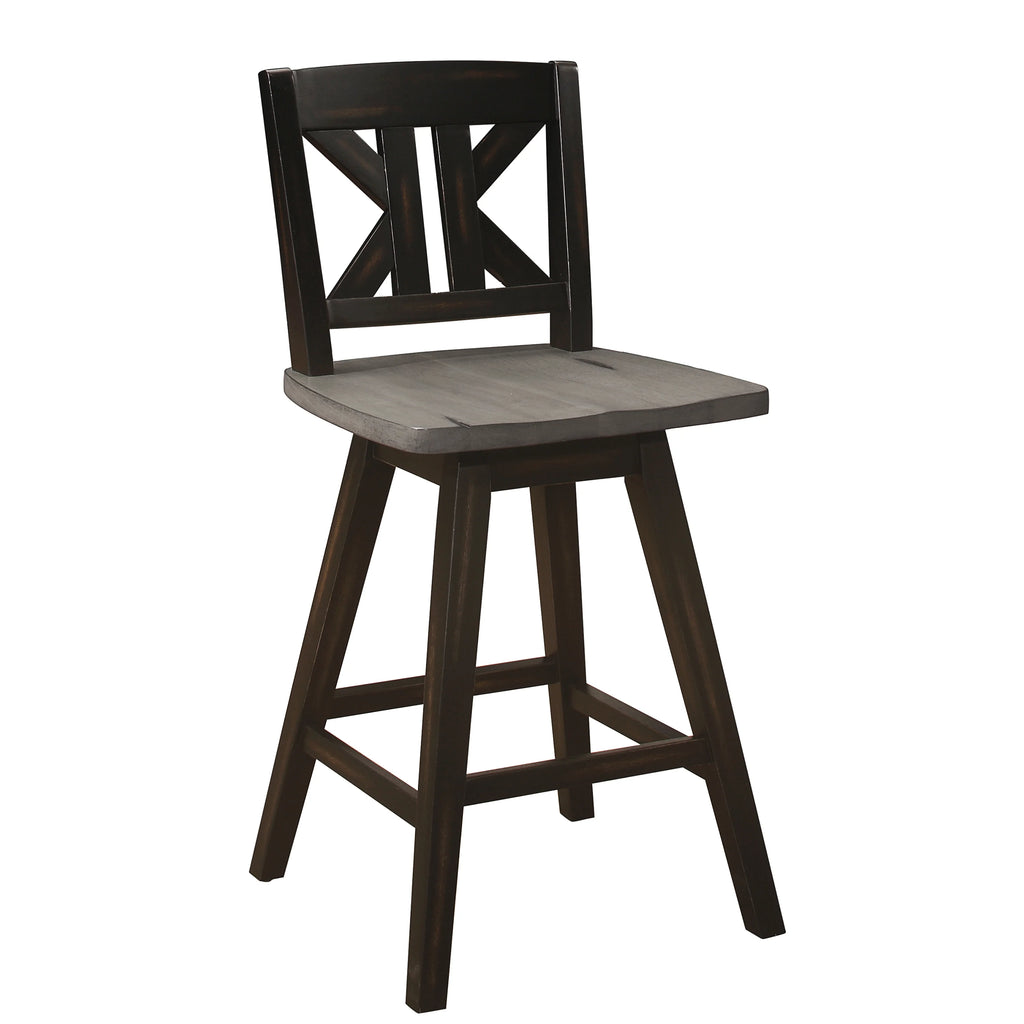 Black Sand-Through Swivel Counter Stool L752