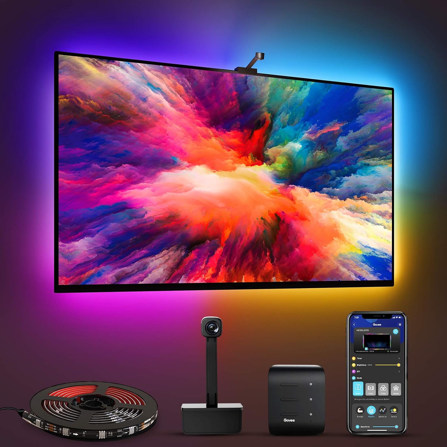 RGBIC Wi-Fi TV Backlights for 55-65 inch TVs P160769