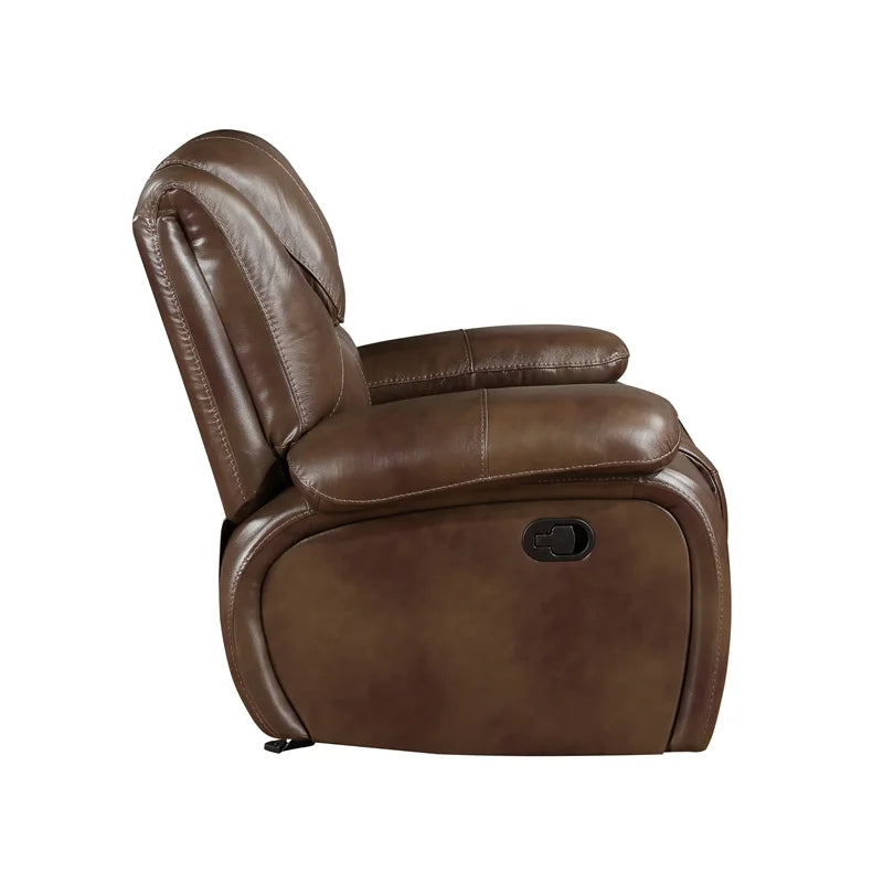 Brown Leather Match Glider Reclining Chair M206