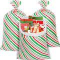 Large Christmas Gift Bags, Set of 4 44"x36" Jumbo Plastic Drawstring Gift Bags Z67514