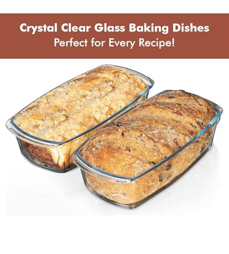 Glass Loaf Pan with Lids (Set of 2) X38337
