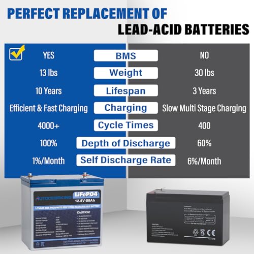 12V 100Ah BCI Group 24 LiFePO4 Battery with Low-Temp Protection X3265
