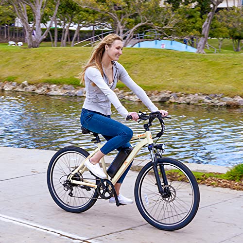 Electric Bike with Peak 500W Motor, 360Wh Removable Battery, 7-Speed, 26" Tires and Front Fork Suspension U77201
