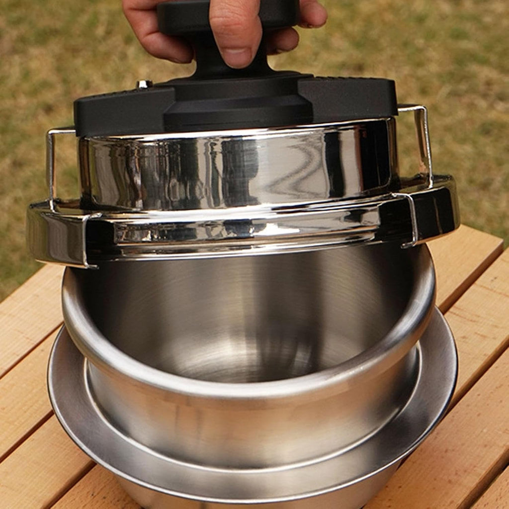 Compact Pressure Cooker with Double Caliper Locking Lid I866