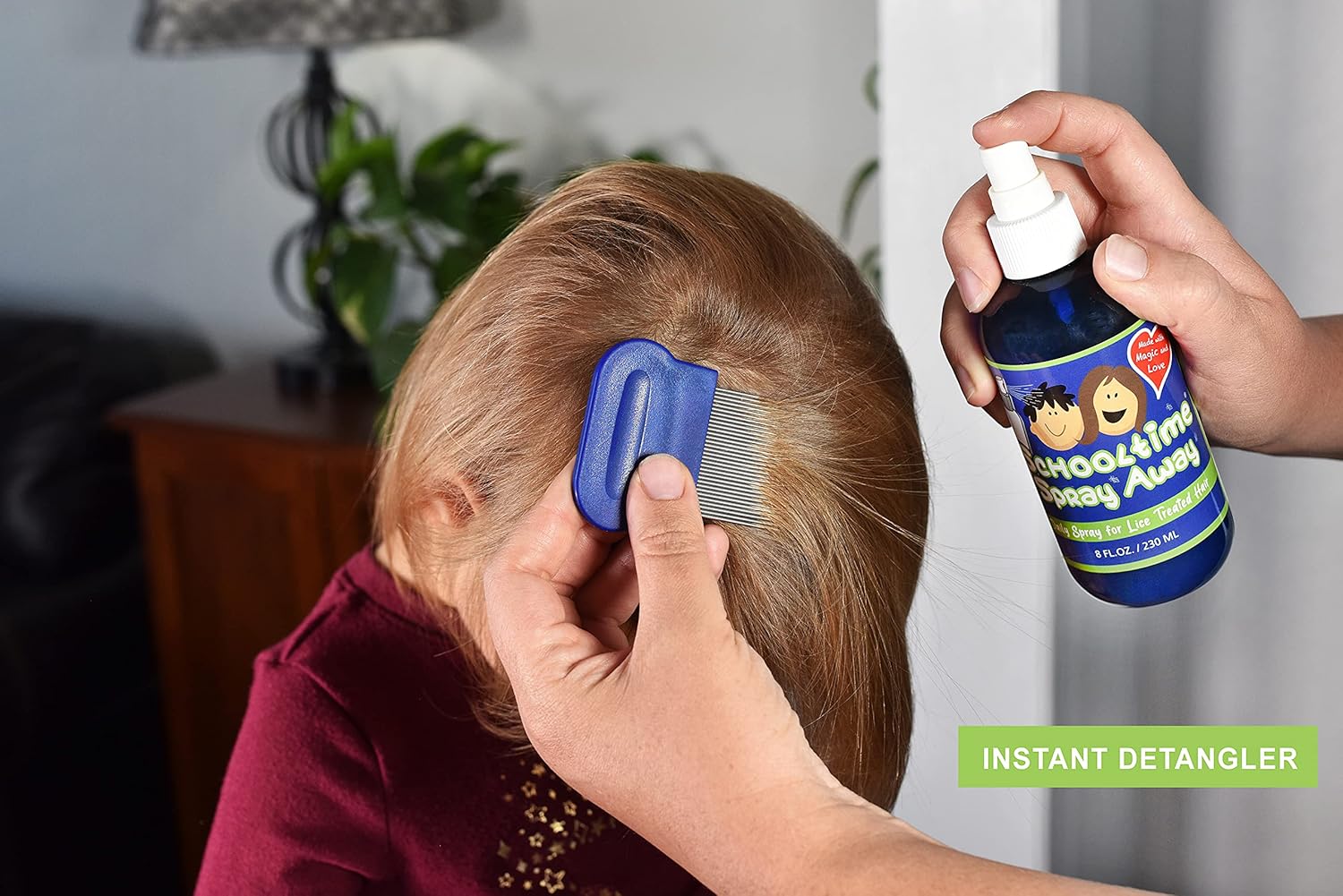 6 oz Shampoo, 2 oz Spray Away with Stainless Steel Comb Y5618