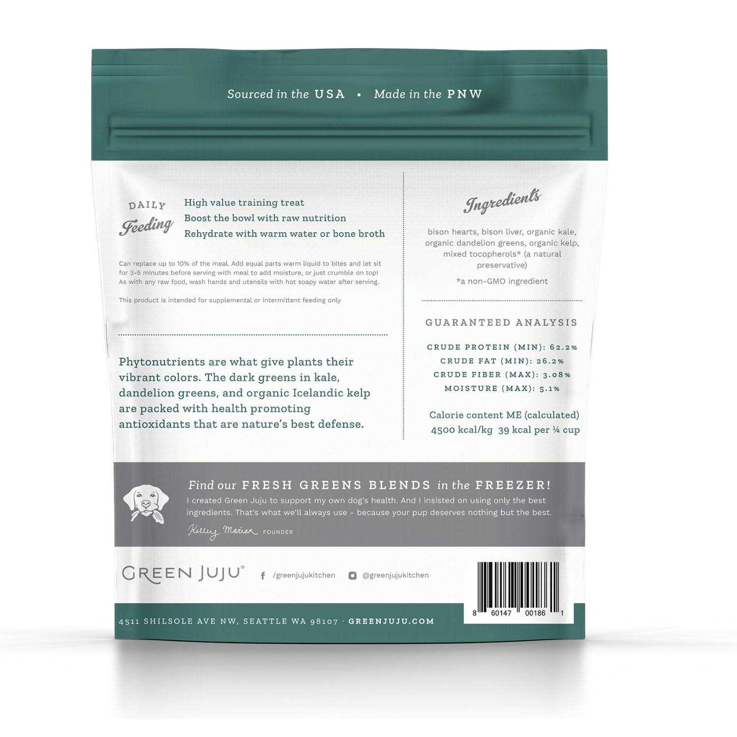 Green Freeze Dried Bison Pet Supplies X931