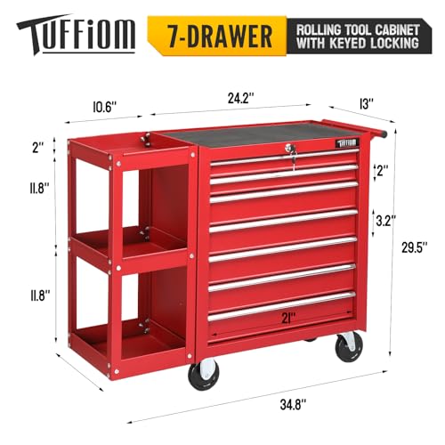 7-Drawer Rolling Tool Chest with Lockable Wheels R66727