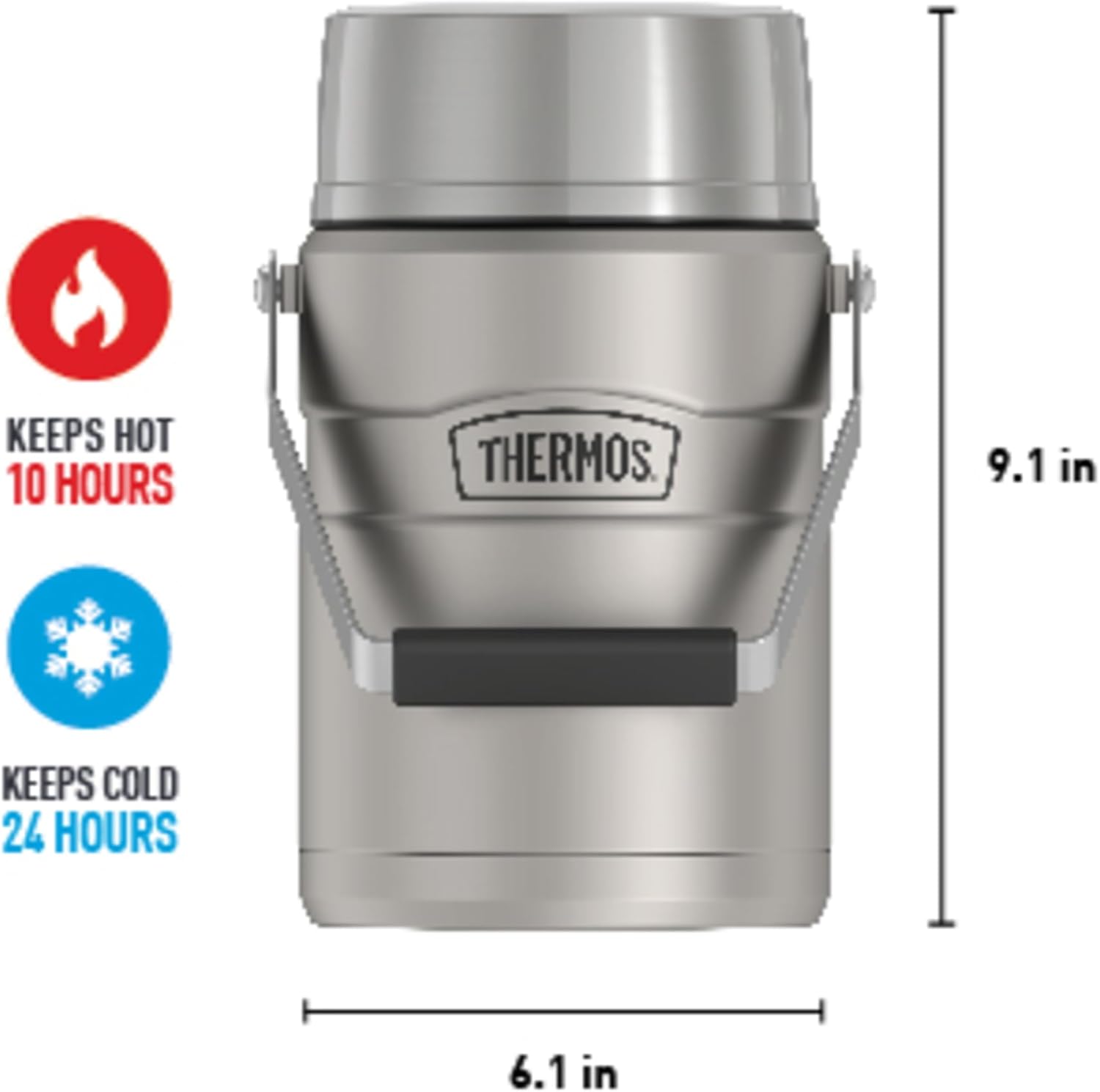 47 Ounce Stainless Steel Vacuum-Insulated Food Jar G9259