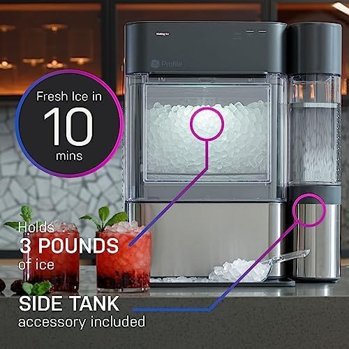 Stainless Steel Countertop Nugget Ice Maker with 1 Gallon Tank B44272