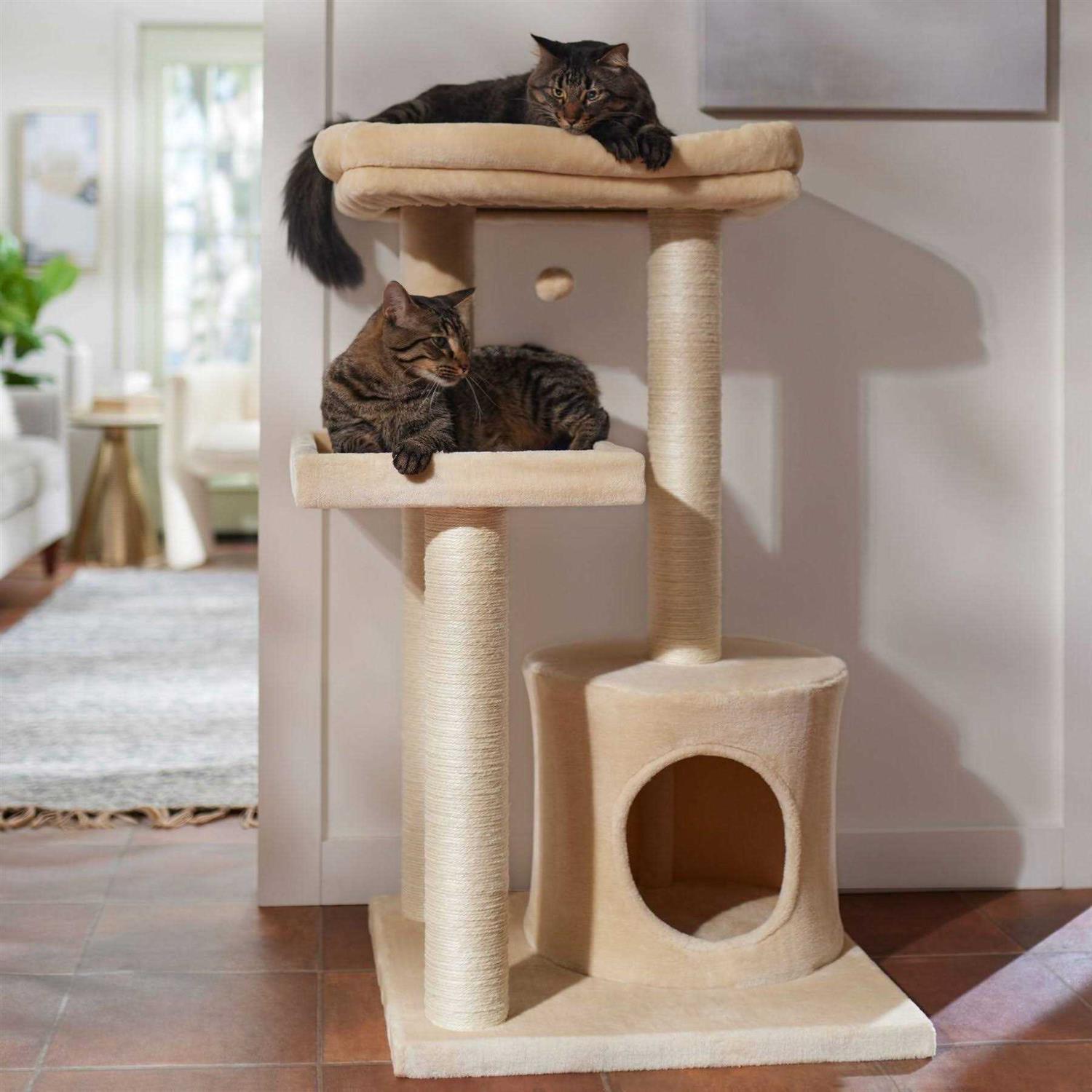 42-in Heavy Duty Faux Fur Cat Tree Condo G19158