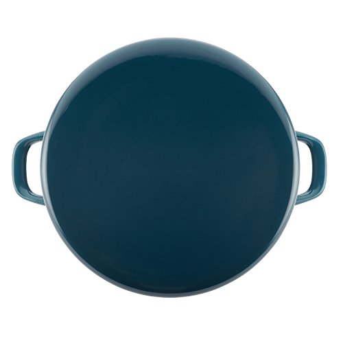 12 Quart Marine Blue Enamel on Steel Stock Pot with Lid S47757