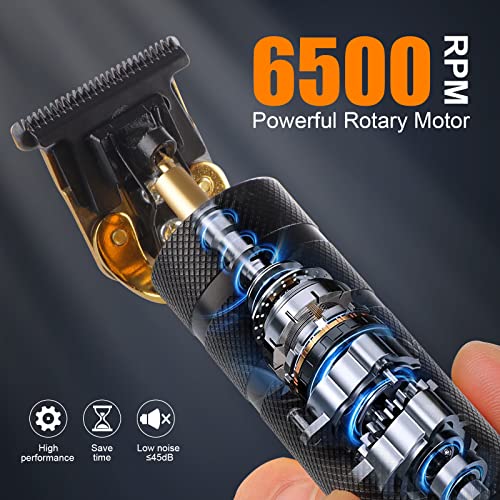 Black Cordless Hair Trimmer T-Blade Grooming Kit with Guide Combs N568822
