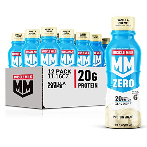 Vanilla Crème Protein Shake, 20g Protein, Zero Sugar, 11.16 Fl Oz (Pack of 12) K494130
