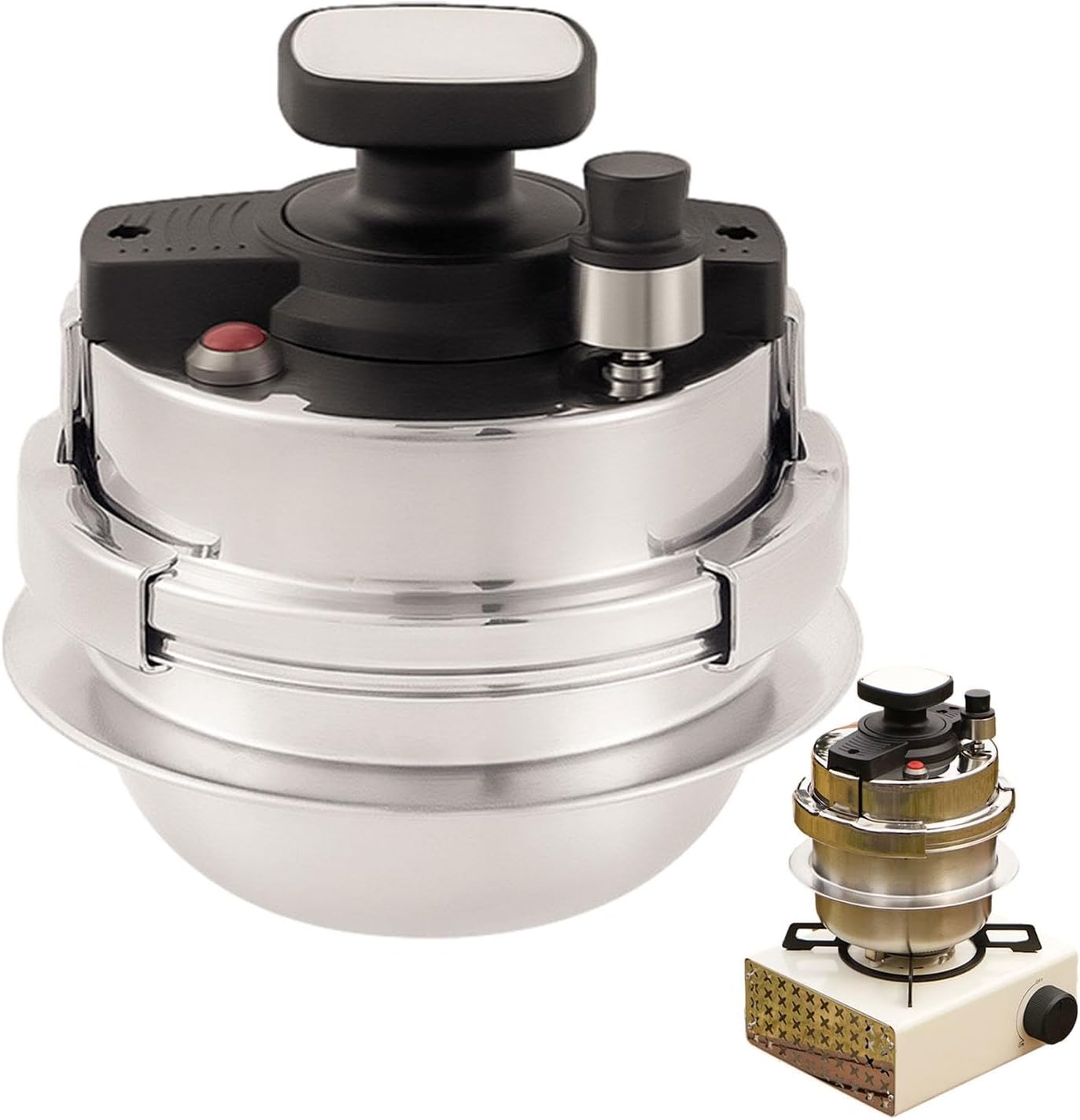 Compact Pressure Cooker with Double Caliper Locking Lid I866