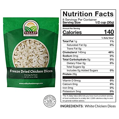 Premium Protein Bucket Freeze Dried Meat & Dairy 1,052g Protein Non-GMO Emergency Food Supply 25 Year Shelf Life S917297