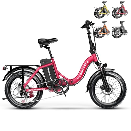20" Fat Tire 1000W Folding Electric Bike with 48V 20.8AH Removable Battery S1133
